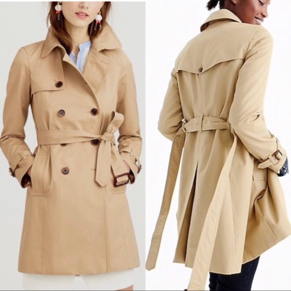 J Crew  Icon trench coat honey beige